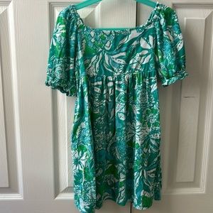Lilly Pulitzer girls dress Mini Delaney, Safari Sangria Print